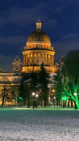 St. Petersburg, Russia - November 23, 2025: View of St. Isaac