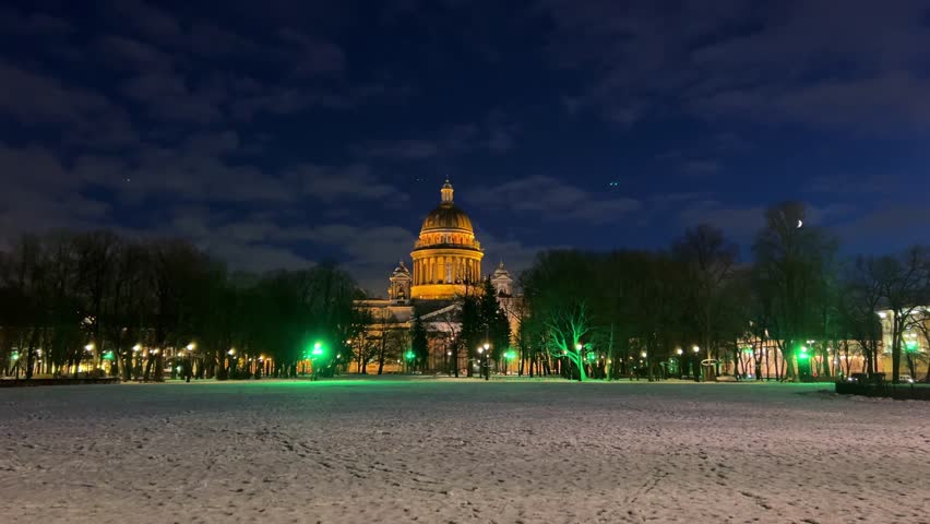 St. Petersburg, Russia - November 23, 2025: View of St. Isaac