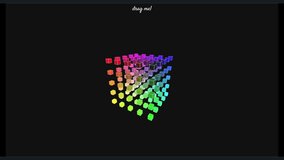 Futuristic Data Visualization: Rotating Rainbow Block Grid for Tech Background - Powered by Shutterstock - Get 15% off with code: PIKWIZARD15