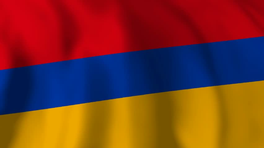 Armenia Flag waving texture 3D illustration 1080p Video