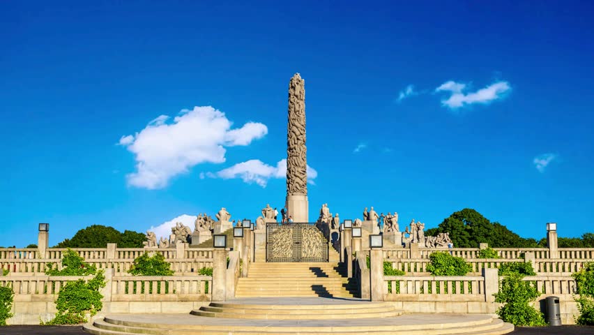 OSLO, NORWAY - JULY 20, 2017: Vigeland sculpture park or Vigelandpark in Oslo, Norway. Vigeland is located in the Frognerpark in Oslo.  - Jul 2, 2025: (Vigelandsparken)-collection of sculptures by Gustav , Frogner P (Frognerparken). Consists of over 200 stone, bronze, and wrought iron sculptures.Frogner  and  sculpture park Oslo Norwaycultural heritage site, urban greenery, green terraces, gustav, architecture, norway travel destination, garden view, floral landscaping, flowerbeds, outdoor art, european travel, vigeland ,  landmark, people at fountain, cultural tourism, city attraction, city park, public fountain, frogner park, sightseeing spot, norway, people, sculpture, art, europe, monument, frognerpark, monolith, garden, sightseeing, travel, culture, attraction, outdoor, frogner, famous, obelisk, gustav vigeland, tourism, city, landmark, beautiful, norwegian, nordic,  daytime, tourists, cultures
