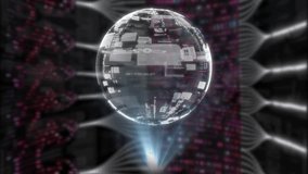 Animated colorful color rotating holographic hi tech globe big data transfer  hi tech design black technology background - Powered by Shutterstock - Get 15% off with code: PIKWIZARD15