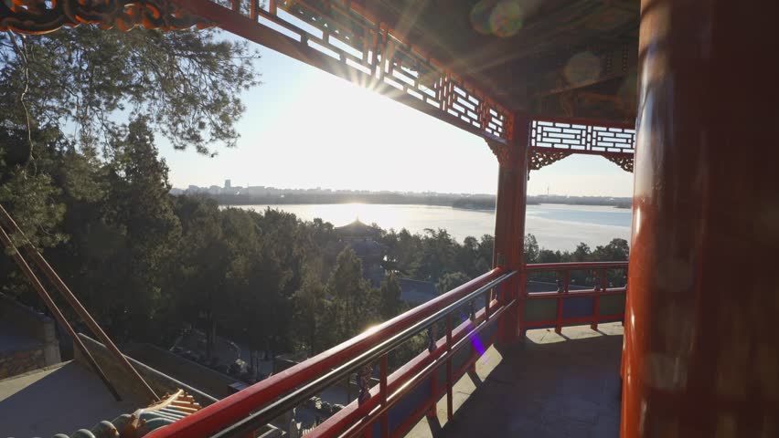 Beijing, China - 31st December 2025 - Morning Light in the Summer Palace, a Serene Moment