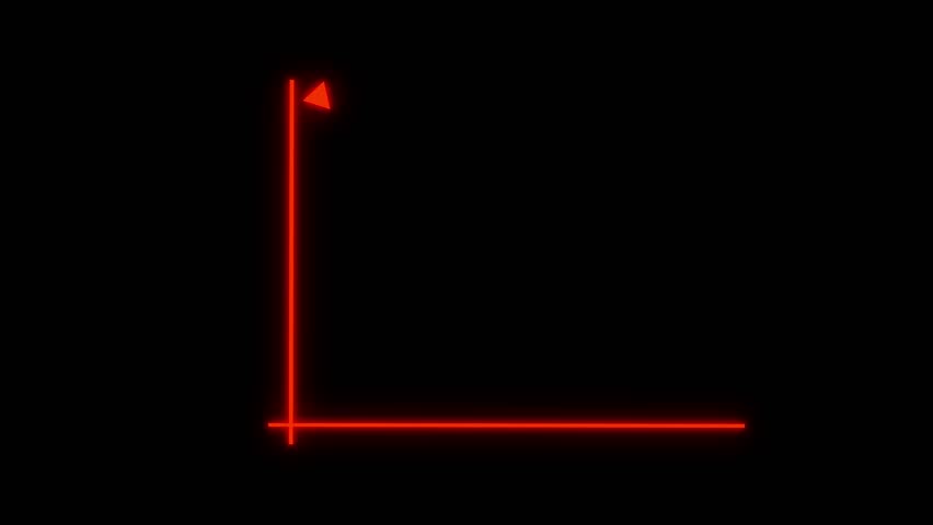 Down arrow business graph chart animation.  Loss business graph icon animation.  Going down graph chart animation.  Decreasing business graph concept.