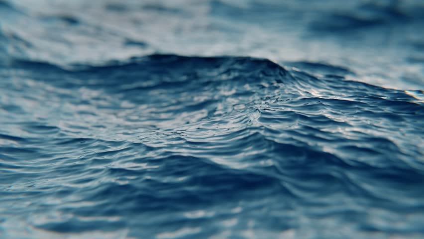beatiful slow motion ocean surface, sea waves, 4k seamless loop	