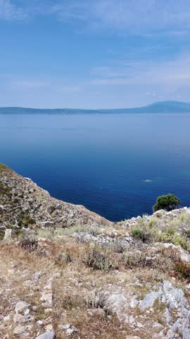 Amazing view of coastline of Skiathos Island, Sporades, Thessaly, Greece