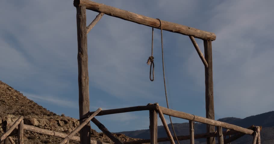 Gallows in an Old West Town Timelapse
