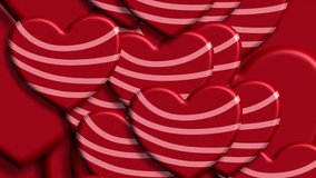 Red striped heart shapes repeating seamless romantic animated background - Powered by Shutterstock - Get 15% off with code: PIKWIZARD15