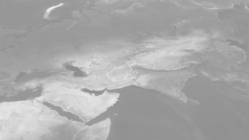 Modern Afghanistan Location Map Animation.
