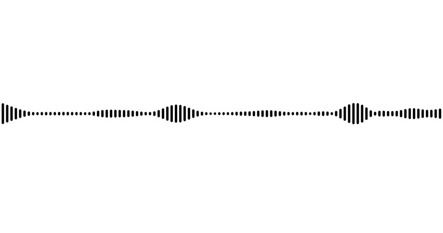Black sound waveform isolated on white