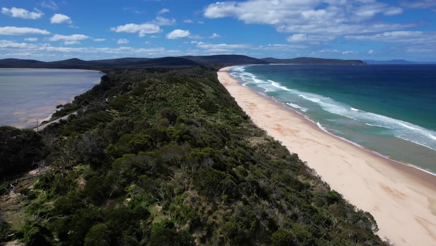 Turquoise Seascape, Bruny Island, Tasmania, Australia - Drone Shot