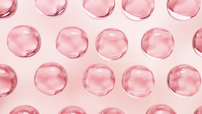 3D animation of structured skin layers with pink collagen cells. Perfect for skincare, moisture, and anti-aging cosmetic visuals.
