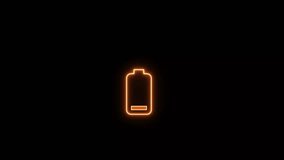 Neon battery fast charging. the neon battery charging on the black screen background - Powered by Shutterstock - Get 15% off with code: PIKWIZARD15
