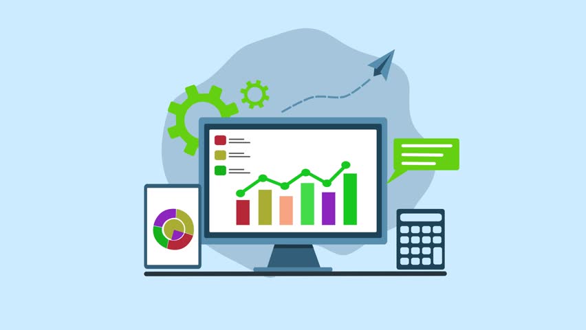 Data Analytics Animation with Graphs and Devices