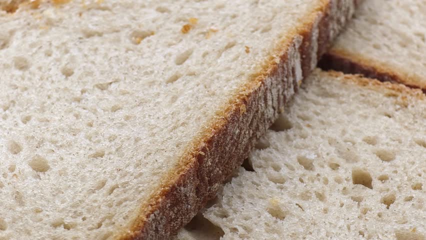 Artisanal sourdough bread slices for healthy natural bakery concept