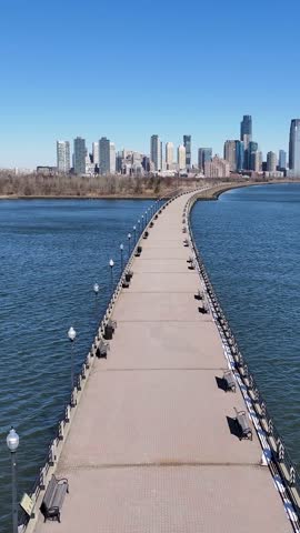 Liberty State Park In Jersey City New Jersey United States. Aerial View Of Green Space Surrounded By Lush Forest Trees. Business Sky Downtown Cityscape. Outdoors Downtown Famous.