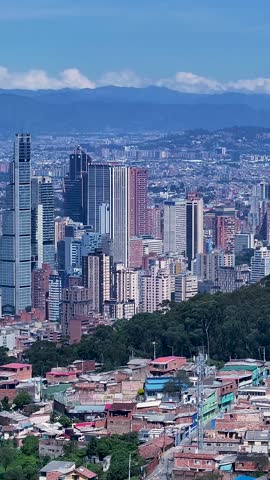 Bogota Skyline In Bogota Cundinamarca Colombia. Capturing The Hustle And Bustle Of A Vibrant City From Above. Town Sky Backgrounds Urban. Town Panoramic City. Bogota Cundinamarca.