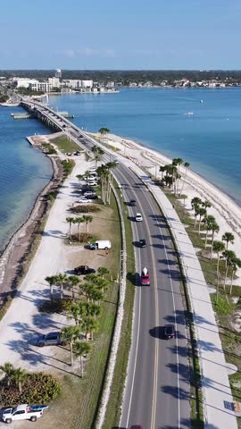 Honeymoon State Park In Clearwater Florida United States. Powerful Landscape Of The Vehicles In A Famous Road . Paradise Skyline Leisure Wanderlust. Paradise Water Edge Shore. Clearwater Florida.