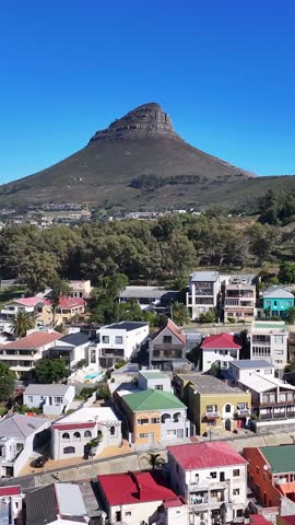Cape Town Skyline In Cape Town Western Cape South Africa. Amazing Skysrapers And Traffic On Street Viewed From Above. Construction Landscape Commercial Building Vibrant. Construction Corporate Town.