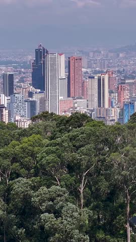 Bogota Skyline In Bogota Cundinamarca Colombia. Bustling Downtown Cityscape With Modern Buildings. Metropolitan Landscape Panoramic City View Amazing. Urban Panoramic City View Town.