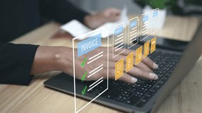 E-Invoice and Digital billing concept, efficient financial management, payment tracking, and billing automation in business environments. - Powered by Shutterstock - Get 15% off with code: PIKWIZARD15