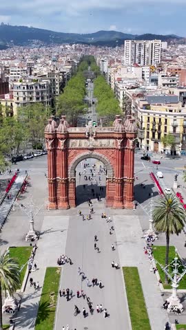 Barcelona Skyline In Barcelona Community Of Catalonia Spain. City Skyline Showing Modern And Traditional Architecture. Industrial Landscape Company Building Amazing. Industrial Town.