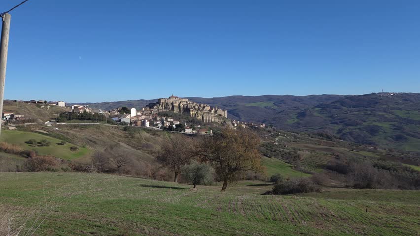 The landscape of Limosano, a small town in Molise, Italy.