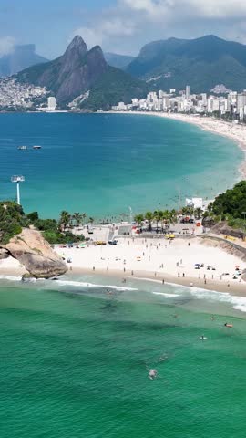 Arpoador Beach In Downtown Rio De Janeiro Rio De Janeiro Brazil. City Skyline Showing Modern And Traditional Architecture. Island Life Landscape Peaceful Wanderlust. Island Life Coast.