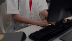 IT support professional woman wearing headset providing online help desk service, technical support communication. Customer service call center, digital business solution, remote technical assistance. - Powered by Shutterstock - Get 15% off with code: PIKWIZARD15