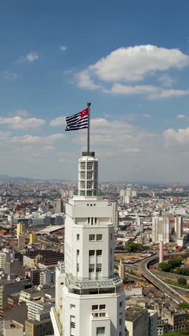 Sunset Cityscape Aerial In Sao Paulo Brazil. Aerial View Of A High-Rise Buildings And Traffic Showcasing Urban Life. Building Construction Landscape Company Building Amazing.