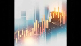 Stock Market Growth Chart Animation with Financial Data and City Background - Powered by Shutterstock - Get 15% off with code: PIKWIZARD15