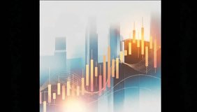 Stock Market Growth Chart Animation with Financial Data and City Background - Powered by Shutterstock - Get 15% off with code: PIKWIZARD15