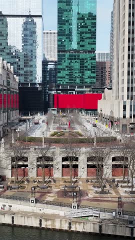 Chicago Skyline In Chicago Illinois United States. City Skyline Showing Modern And Traditional Architecture. Town Sky Background Backgrounds Urban. Town Outdoors Panoramic City. Chicago Illinois.