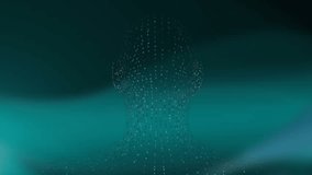 Animation of data processing and human head on green background. data processing and technology concept digitally generated video. - Powered by Shutterstock - Get 15% off with code: PIKWIZARD15