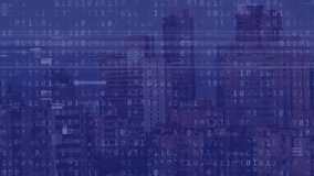 Animation of data processing over blue background. global science, digital interface and technology concept digitally generated video. - Powered by Shutterstock - Get 15% off with code: PIKWIZARD15