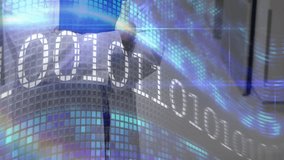 Animation of data processing over caucasian male doctor smiling. Global business and digital interface concept digitally generated video. - Powered by Shutterstock - Get 15% off with code: PIKWIZARD15