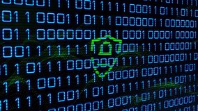 Animation of data processing and binary coding over online security padlock. Global online security, computing, digital interface and data processing concept digitally generated video. - Powered by Shutterstock - Get 15% off with code: PIKWIZARD15