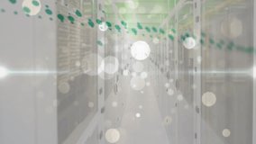 Animation of data processing over server room. Global business and digital interface concept digitally generated video. - Powered by Shutterstock - Get 15% off with code: PIKWIZARD15