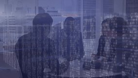 Animation of financial data processing over spinning globe formed with financial data and arrows. Construction work digital interface technology and communication concept digitally generated video. - Powered by Shutterstock - Get 15% off with code: PIKWIZARD15