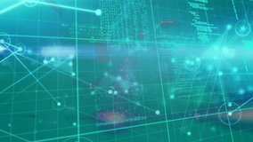 Animation of data processing and network of connections on blue background. Global finance economy technology and digital interface concept digitally generated video. - Powered by Shutterstock - Get 15% off with code: PIKWIZARD15