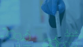 Male doctor using computer and medical data processing against arrows and spot of light. Global science data processing and digital interface concept digitally generated video. - Powered by Shutterstock - Get 15% off with code: PIKWIZARD15