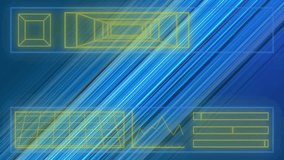 Animation of gamepad icon over shapes and lines on blue background. Global technology, social media and digital interface concept digitally generated video. - Powered by Shutterstock - Get 15% off with code: PIKWIZARD15