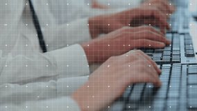 Animation of data processing over diverse business people in office. Global business and digital interface concept digitally generated video. - Powered by Shutterstock - Get 15% off with code: PIKWIZARD15