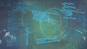 Animation of data processing and network of connections over blue background. Global network connections data processing technology and digital interface concept digitally generated video. - Powered by Shutterstock - Get 15% off with code: PIKWIZARD15