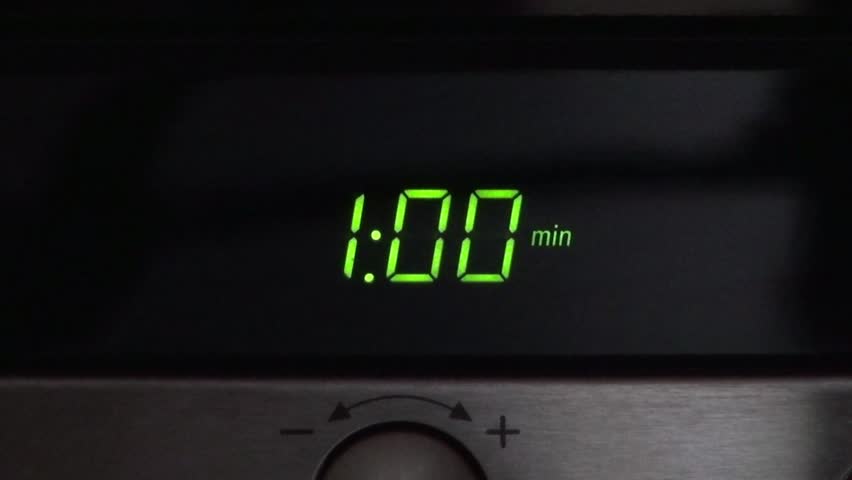 Digital Clock of Microwave Oven Stock Footage Video (100% Royalty-free