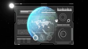 Animation of digital data processing over globe on black background. Global connections, computing and data processing concept digitally generated video. - Powered by Shutterstock - Get 15% off with code: PIKWIZARD15