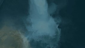 At start bars growing and sliding while colored lines representing data trends over waterfall. Nature, landscape, multimedia, analytics, digital, environment, inspiration - Powered by Shutterstock - Get 15% off with code: PIKWIZARD15