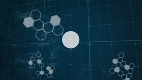 Animation of network of profile icons , chemical structures and data processing on blue background. Global networking and business data storage technology concept - Powered by Shutterstock - Get 15% off with code: PIKWIZARD15