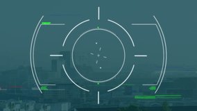 A cityscape with modern buildings and a cloudless sky. Global connections data processing and technology concept digitally generated video. - Powered by Shutterstock - Get 15% off with code: PIKWIZARD15