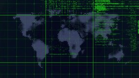 Animation of connected icons and computer language over dots forming map on black background. Digitally generated, illustration, coding, programming language, global and technology concept. - Powered by Shutterstock - Get 15% off with code: PIKWIZARD15